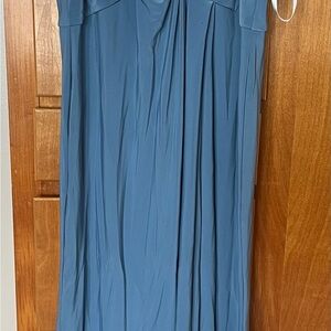 David's Bridal Blue Maxi Dress